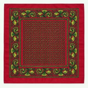 Paliacate algodon color rojo 55x60cm estampado